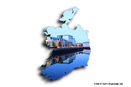 Sungai Lee, Irlandia (di peta Irlandia)