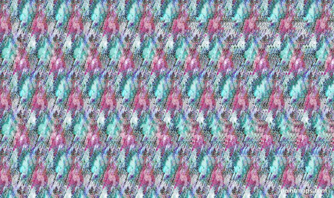 AVUSTRALYA Haritası - 3D Stereogram (Şaşı Bak Şaşır)