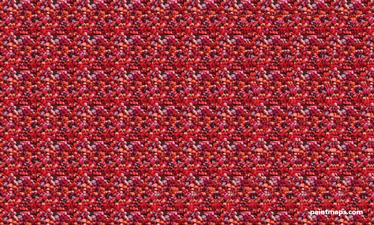 Alabama Haritası - 3D Stereogram (Şaşı Bak Şaşır)