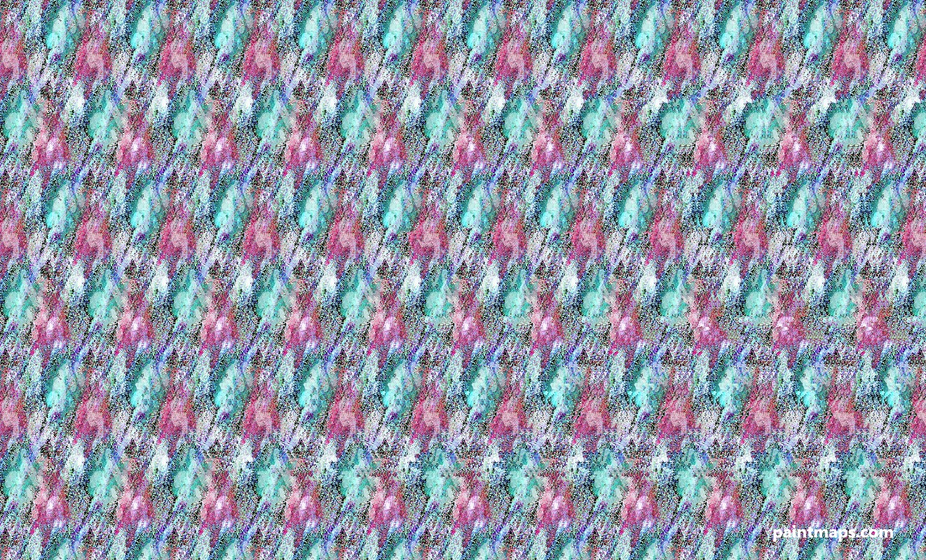 Alaska Haritası - 3D Stereogram (Şaşı Bak Şaşır)