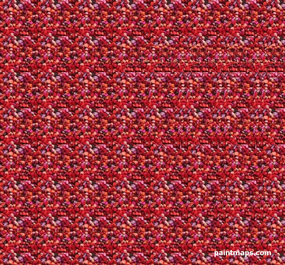 BAHREYN Haritası - 3D Stereogram (Şaşı Bak Şaşır)