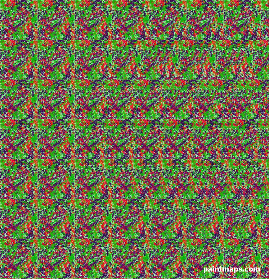 KOLOMBIYA Haritası - 3D Stereogram (Şaşı Bak Şaşır)