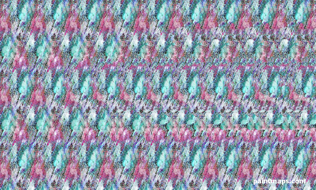 KAZAKISTAN Haritası - 3D Stereogram (Şaşı Bak Şaşır)
