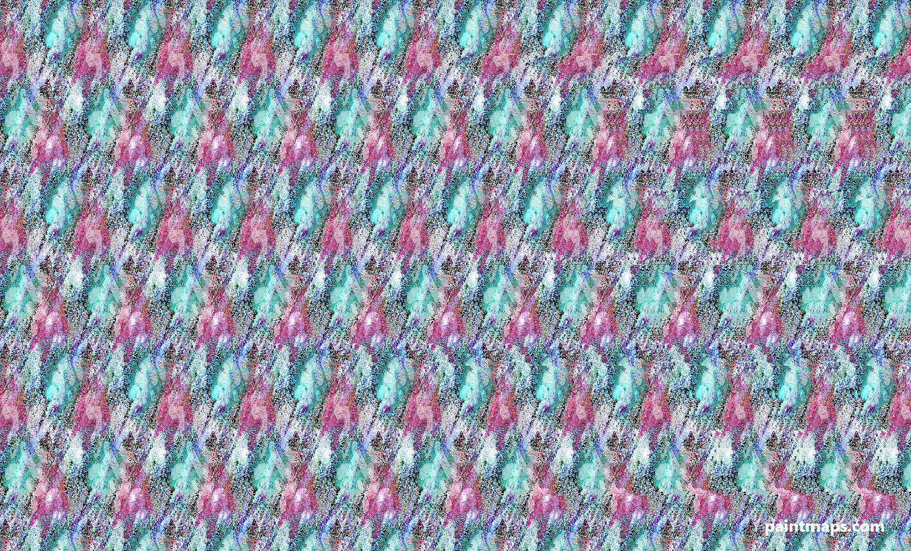 KUVEYT Haritası - 3D Stereogram (Şaşı Bak Şaşır)