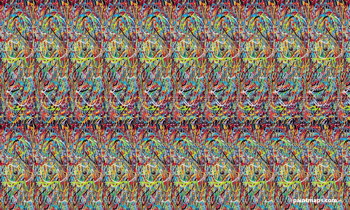 Kentucky Haritası - 3D Stereogram (Şaşı Bak Şaşır)