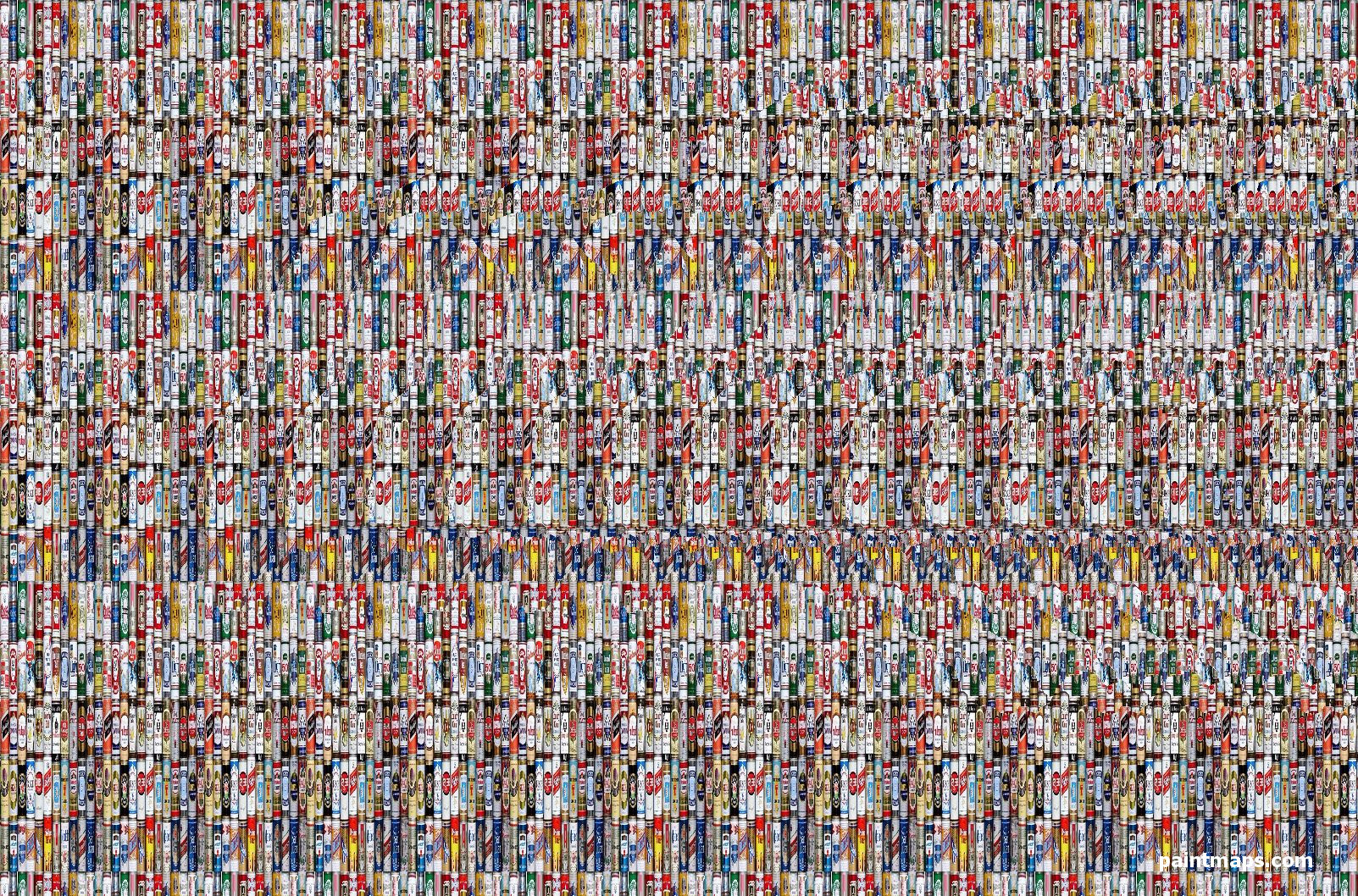 LETONYA Haritası - 3D Stereogram (Şaşı Bak Şaşır)