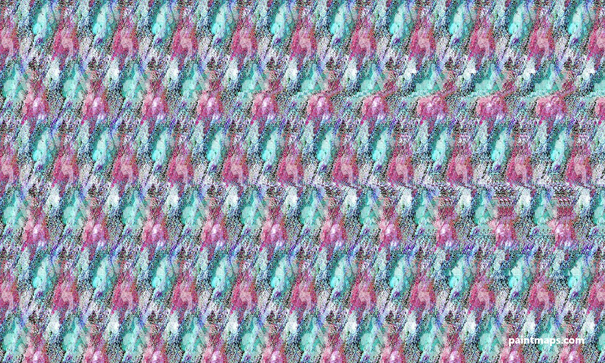 Massachusetts Haritası - 3D Stereogram (Şaşı Bak Şaşır)