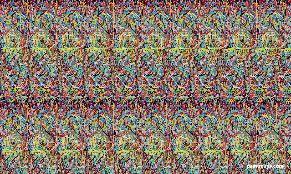 Nebraska Haritası - 3D Stereogram (Şaşı Bak Şaşır)