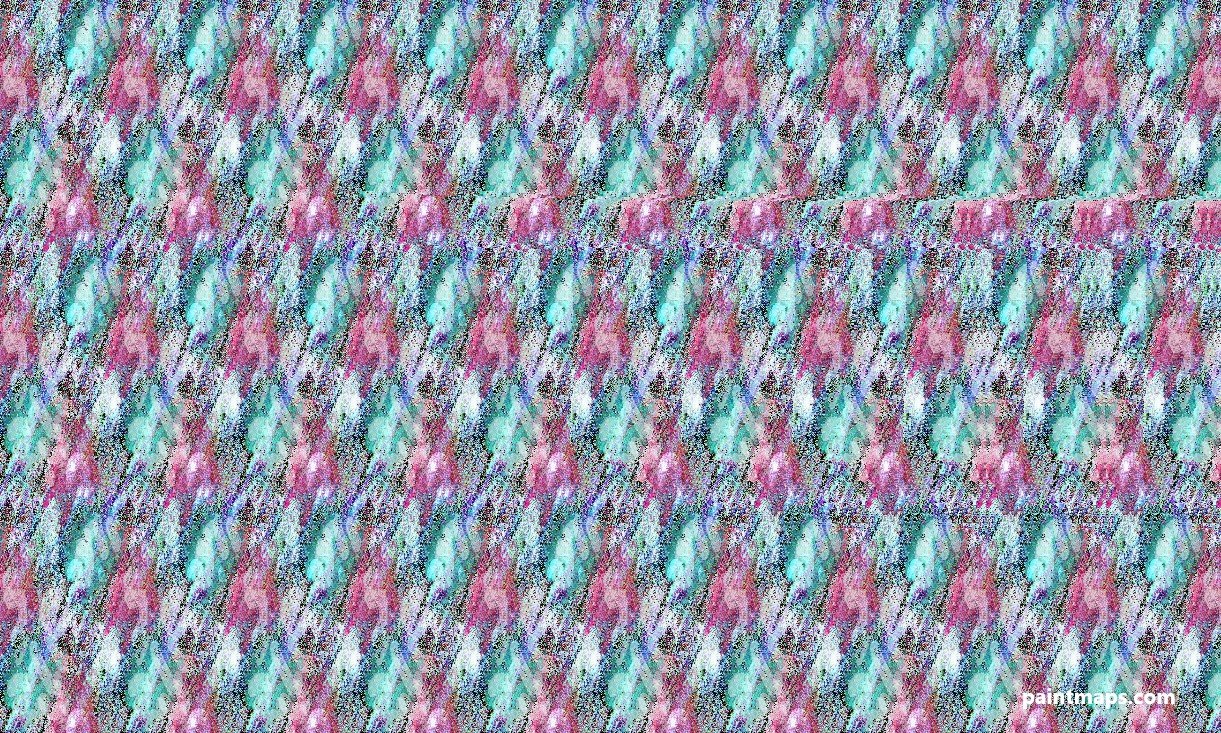 Oklahoma Haritası - 3D Stereogram (Şaşı Bak Şaşır)