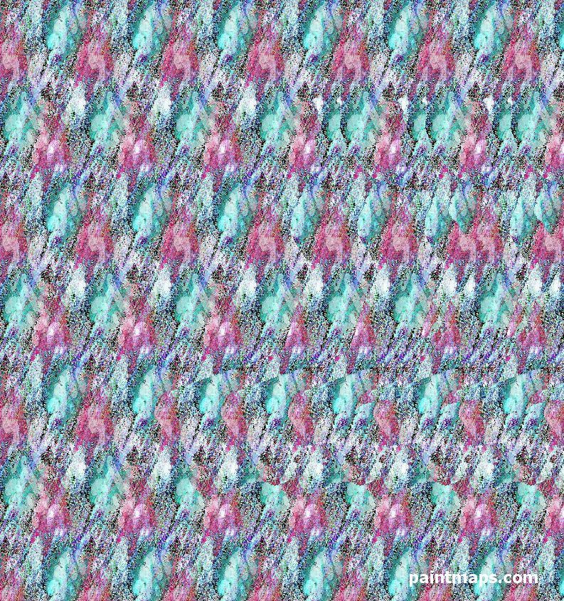 PAKISTAN Haritası - 3D Stereogram (Şaşı Bak Şaşır)