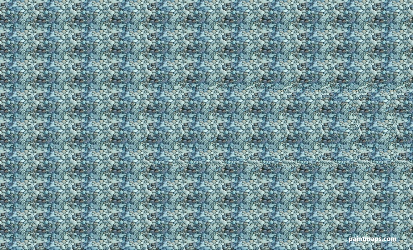 PORTO-RIKO Haritası - 3D Stereogram (Şaşı Bak Şaşır)