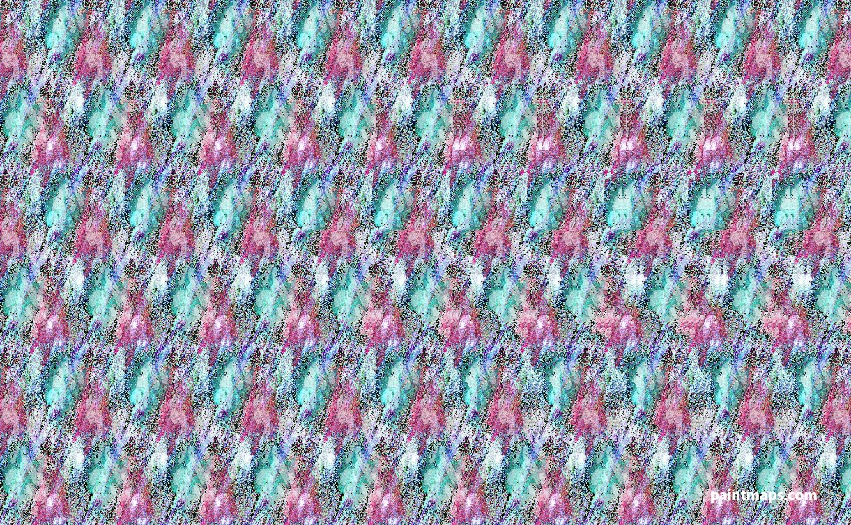 Teksas Haritası - 3D Stereogram (Şaşı Bak Şaşır)