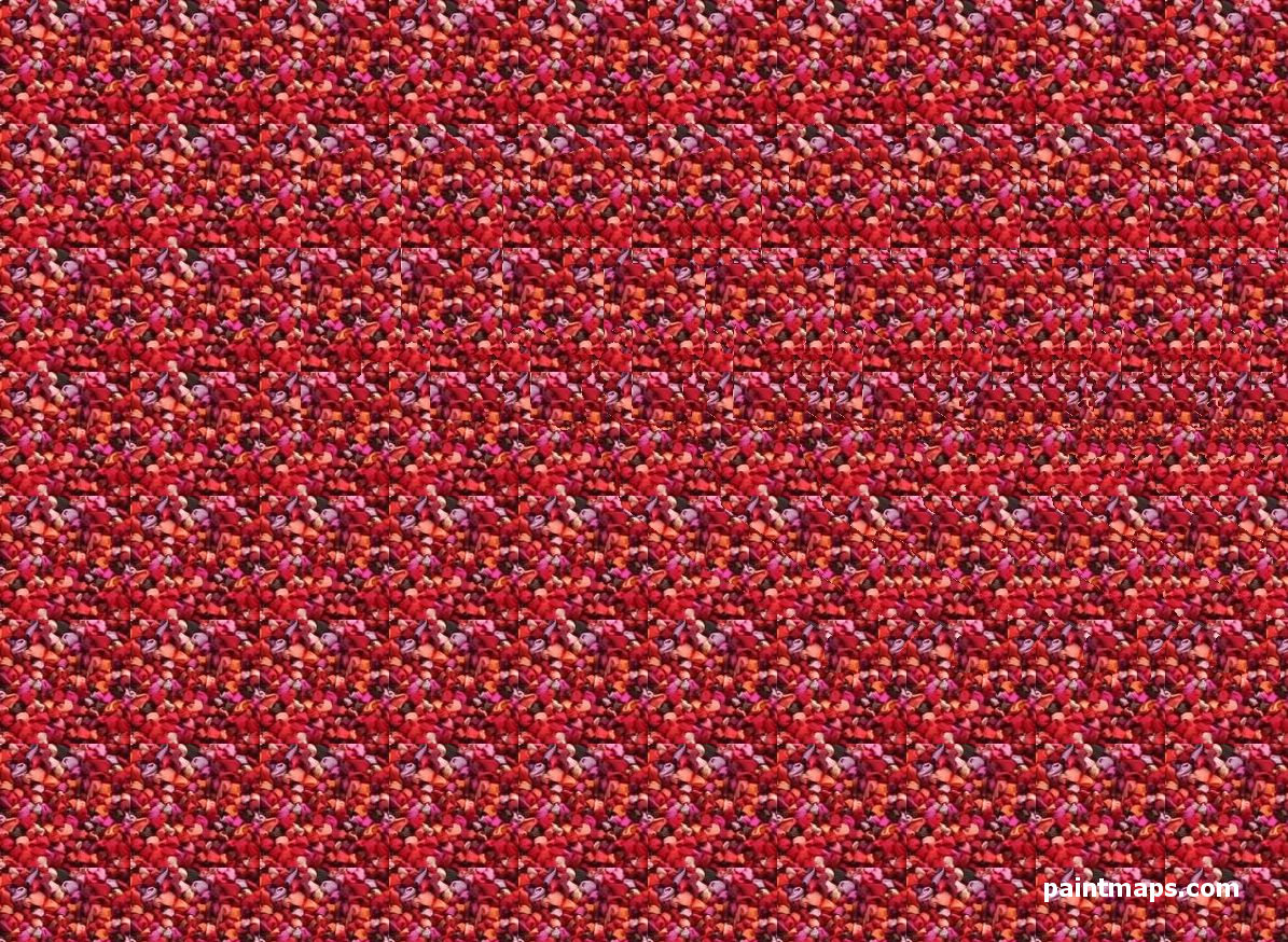 OZBEKISTAN Haritası - 3D Stereogram (Şaşı Bak Şaşır)