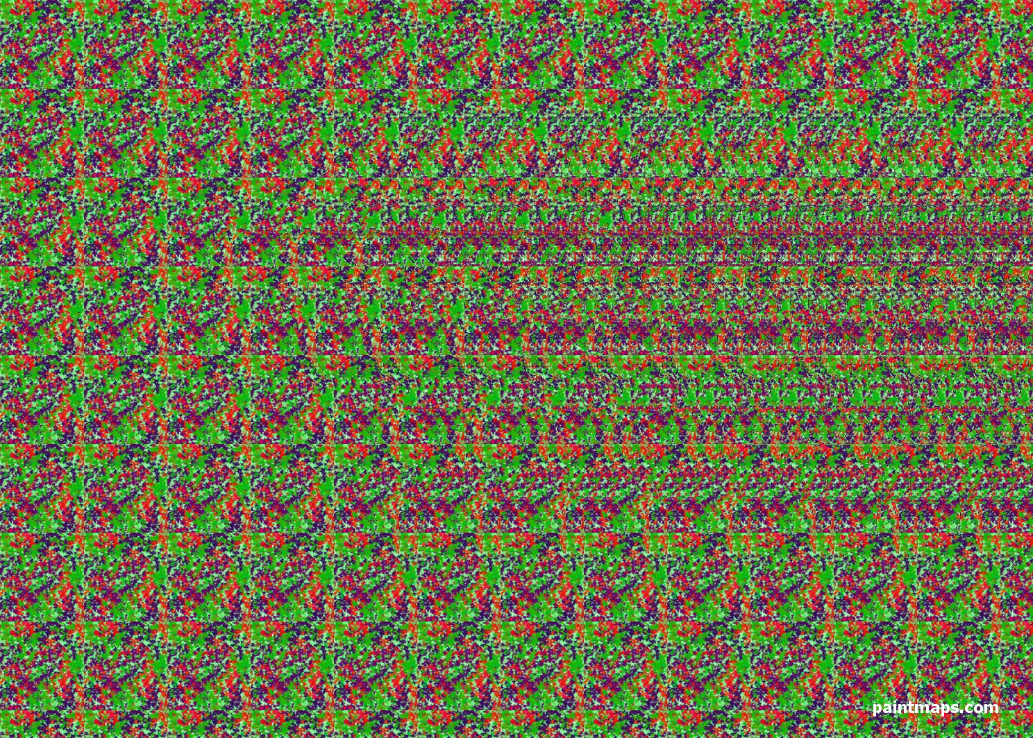 DUNYA Haritası - 3D Stereogram (Şaşı Bak Şaşır)