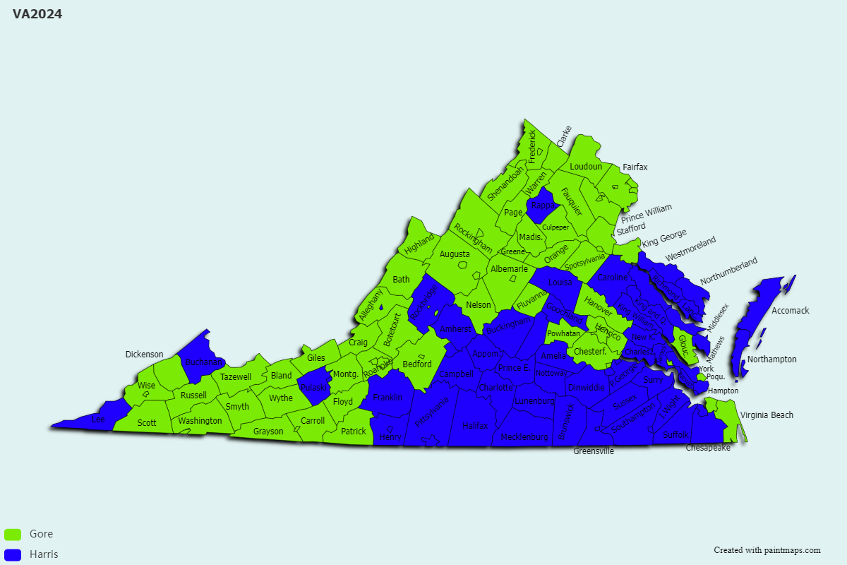 VA 2024 (Virginia) Mapas de Usuario