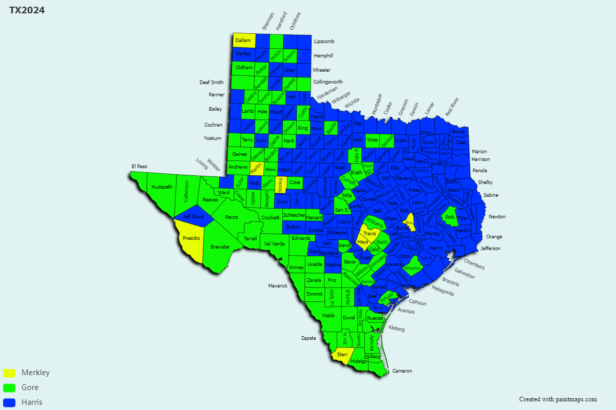 State Of Texas County Map - Map 18641
