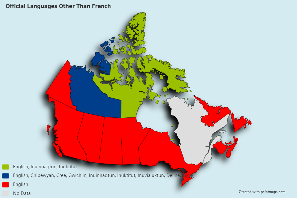 Official Languages Other Than French (Canadá) - Mapas de Usuario