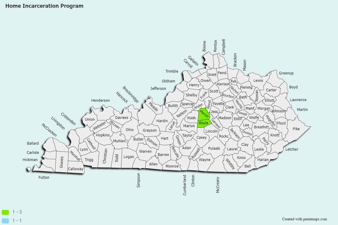 Home Incarceration Program (Kentucky) User Maps