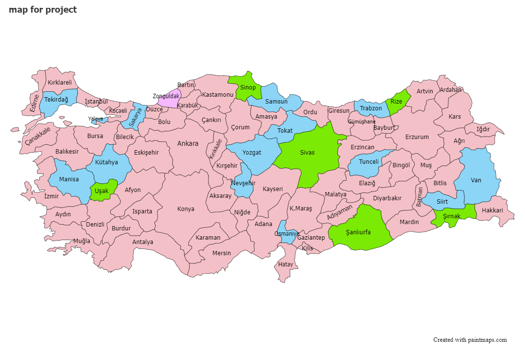 map for project (Turkey) - User Maps