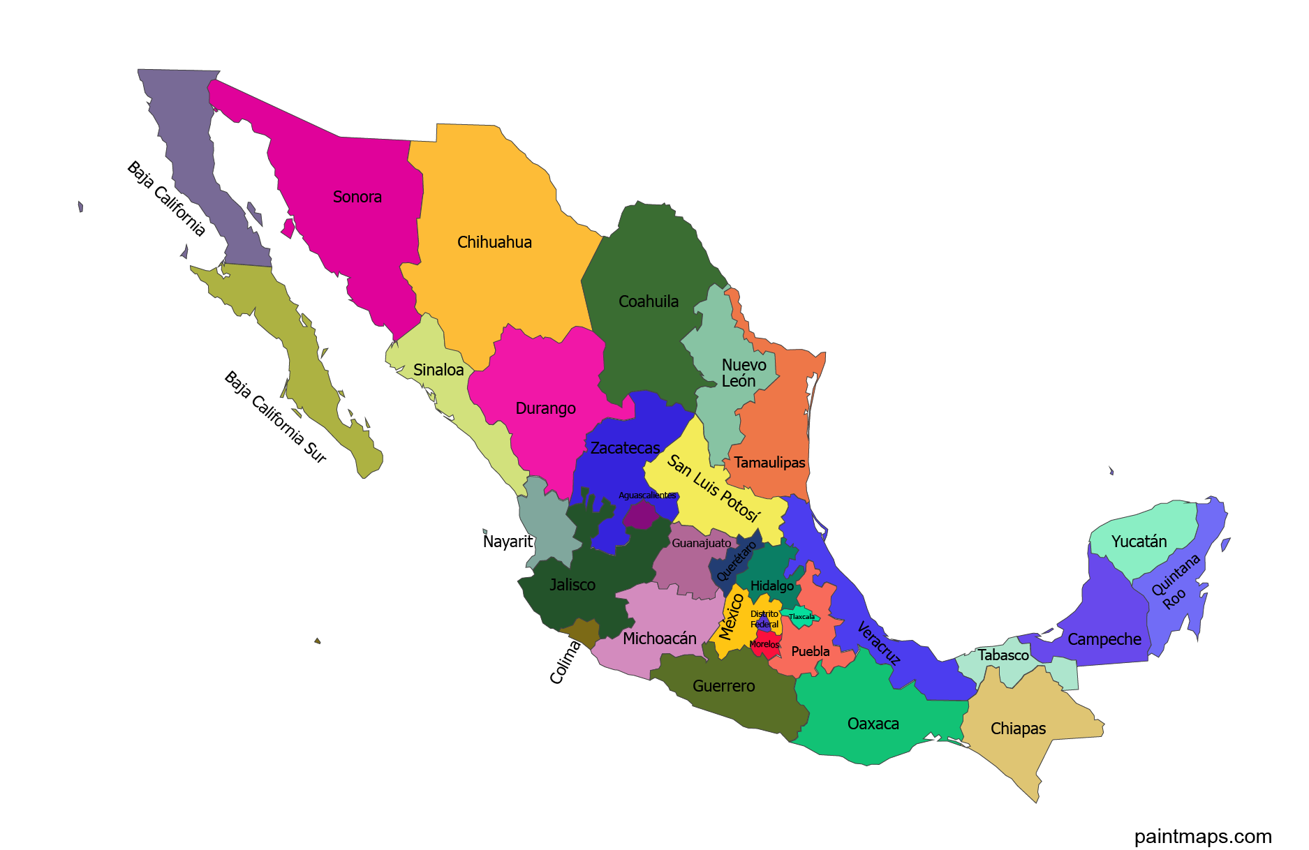 Gratis, Descargable Mapa Vectorial De Mexico (EPS, SVG, PDF, PNG, Adobe  Illustrator).