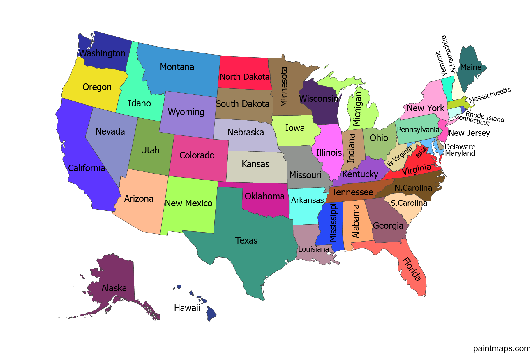 Continuo Sembrar Pedagogía Gratis, Descargable Mapa Vectorial De Estados Unidos De America (EPS, SVG,  PDF, PNG, Adobe Illustrator).