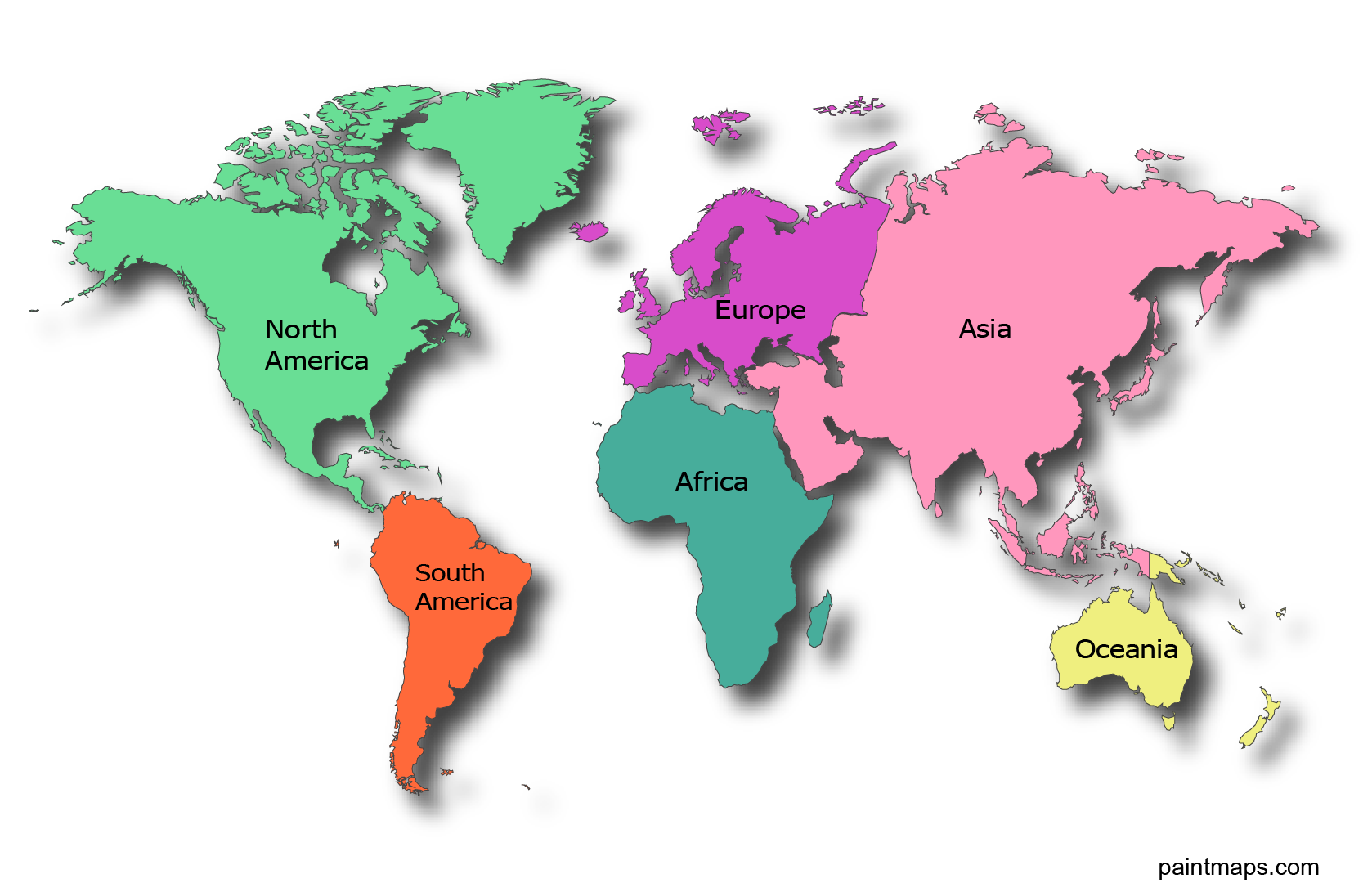 World Map Png With Countries - Wayne Baisey