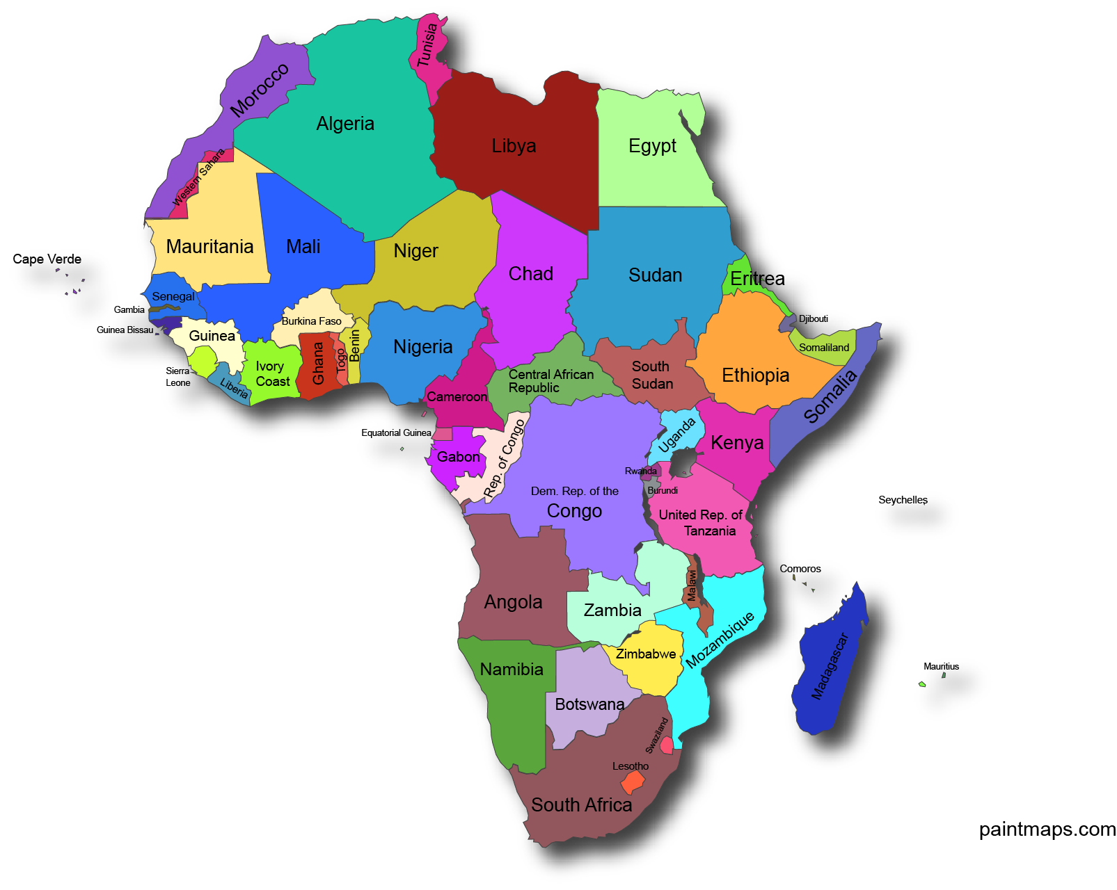 Africa Political Map Clip Art Free Vector In Open Office Drawing Svg ...